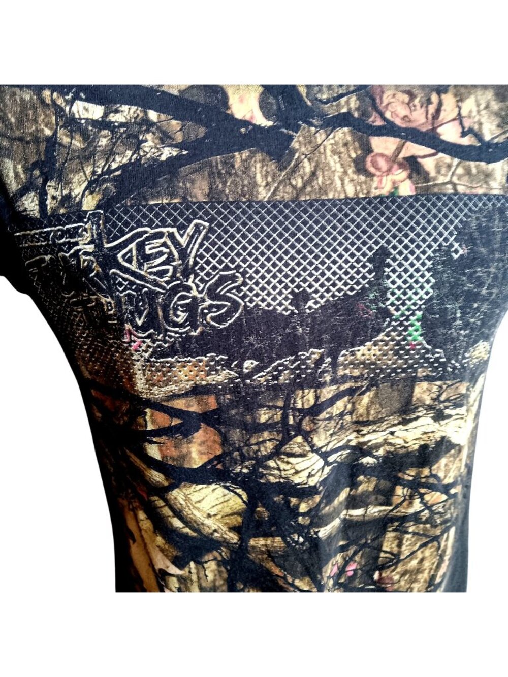 True Vintage T-Shirt Medium Mossy Oak Turkey Thugs Delta Pro Weight 2 Sided